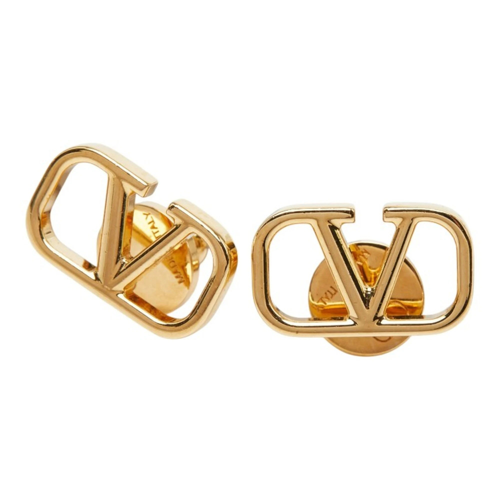 Valentino V-logo Signature Stud Earrings, Gold Plated (GP), Women's.